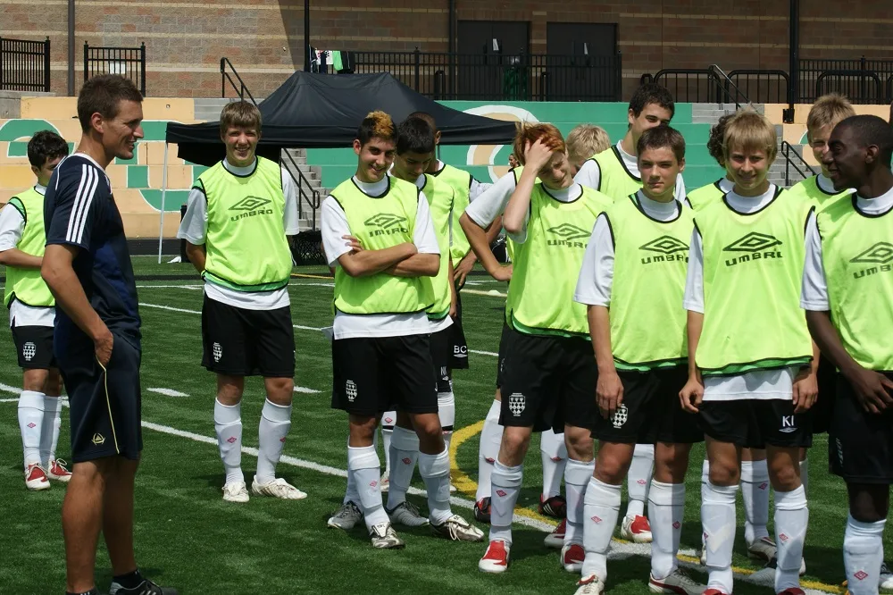 University Prep player Aaron Hyde with Atlanta United FC