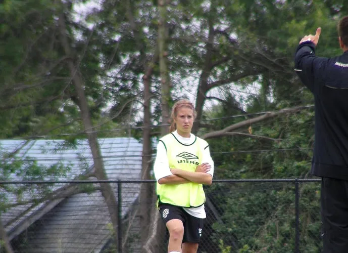 Player communicating effort during intense training