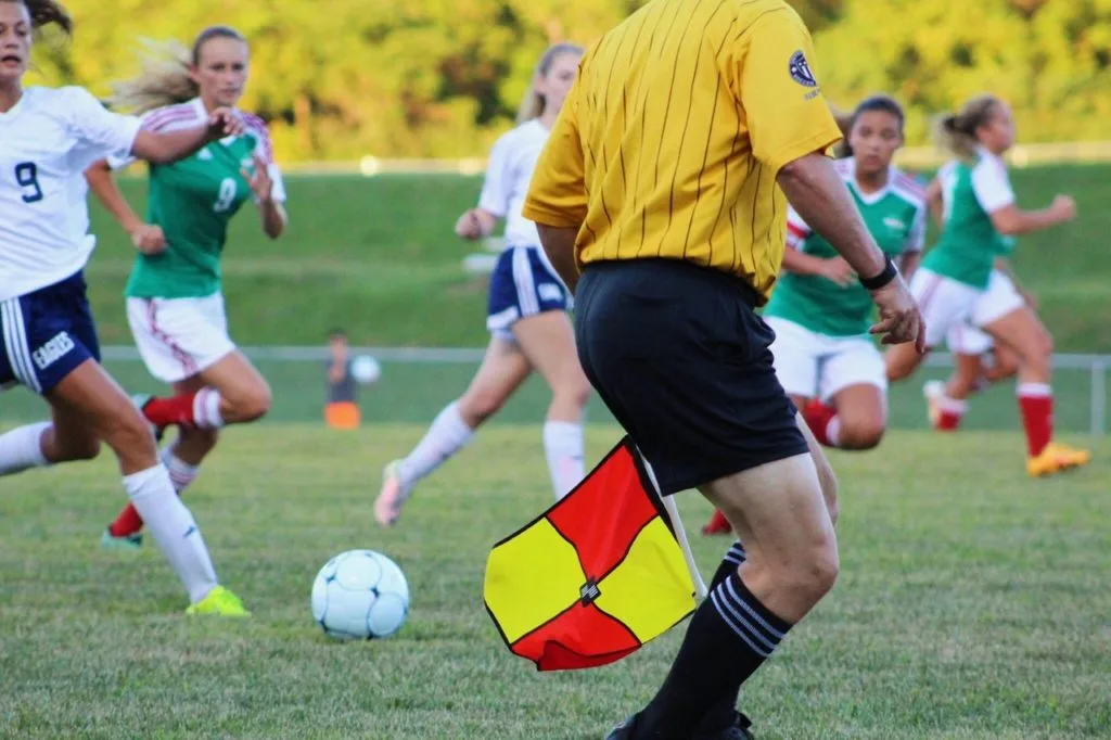 Women’s soccer match in progress